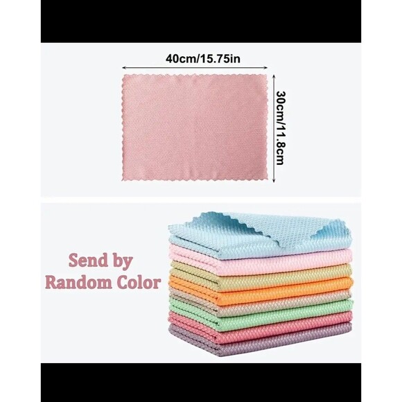 5 Pcs Streak Free , MICROFIBER,Nanoscale Cleaning Cloth,wash Cloth,12x16 Inches - Picture 2 of 8